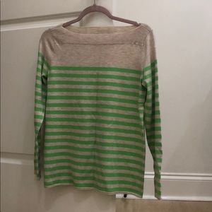 Green striped sweater